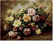 unknow artist Floral, beautiful classical still life of flowers.086 oil painting on canvas